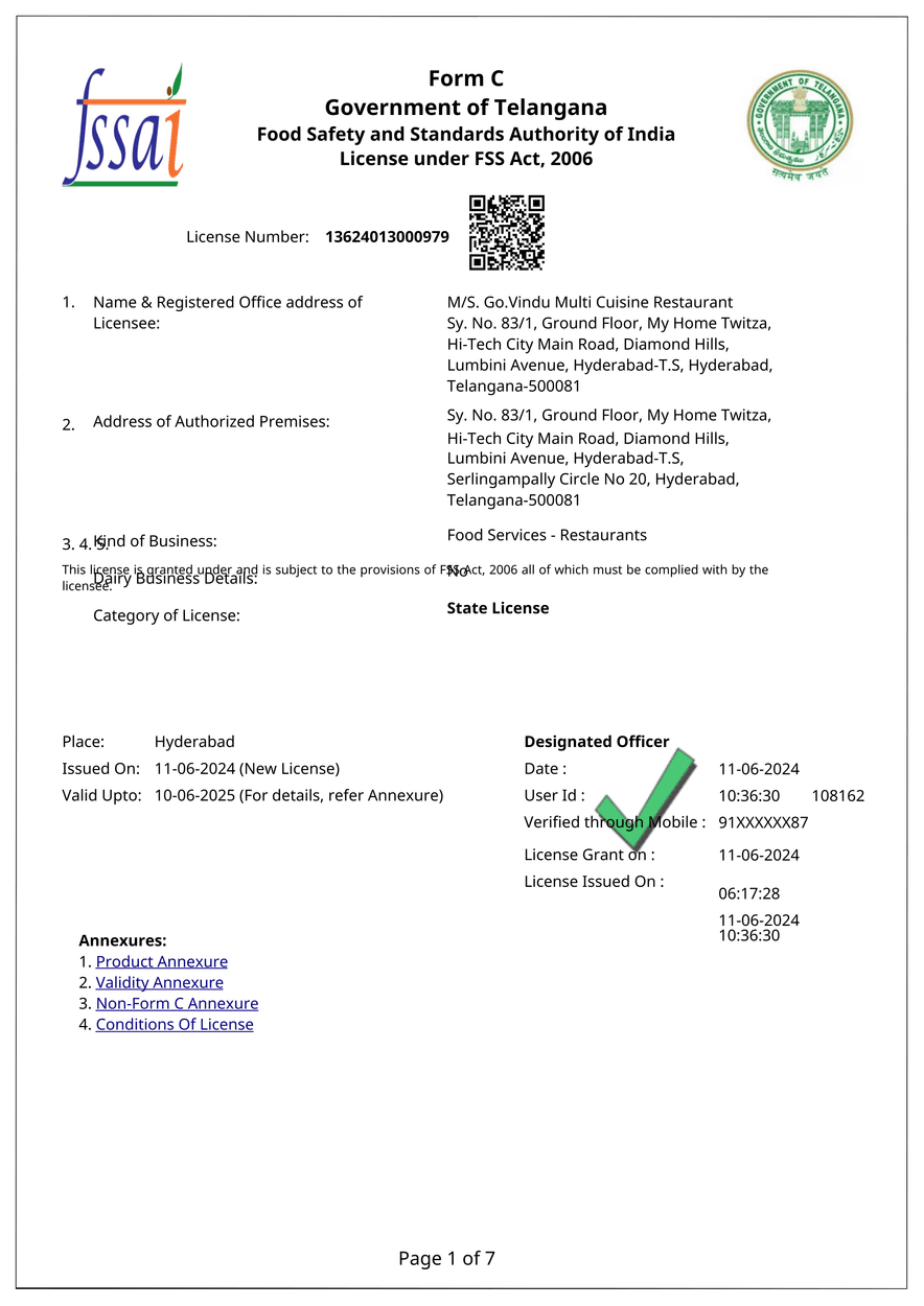 FSSAI Certificate